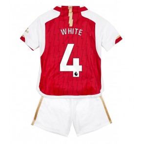 Arsenal Benjamin White #4 Koszulka Podstawowych Dziecięca 2023-24 Krótki Rękaw (+ Krótkie spodenki)